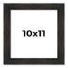 10x11 Frame Black Barnwood Picture Frame - Modern Photo Frame Includes UV Acrylic Shatter Guard Front, Acid Free Foam Backing Board, Hanging Hardware Wood Wall Frames for Family Photos - no Mat view 1