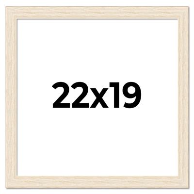 22x19 Frame White Barnwood Picture Frame - Modern Photo Frame Includes UV Acrylic Shatter Guard Front, Acid Free Foam Backing Board, Hanging Hardware Wood Wall Frames for Family Photos - no Mat