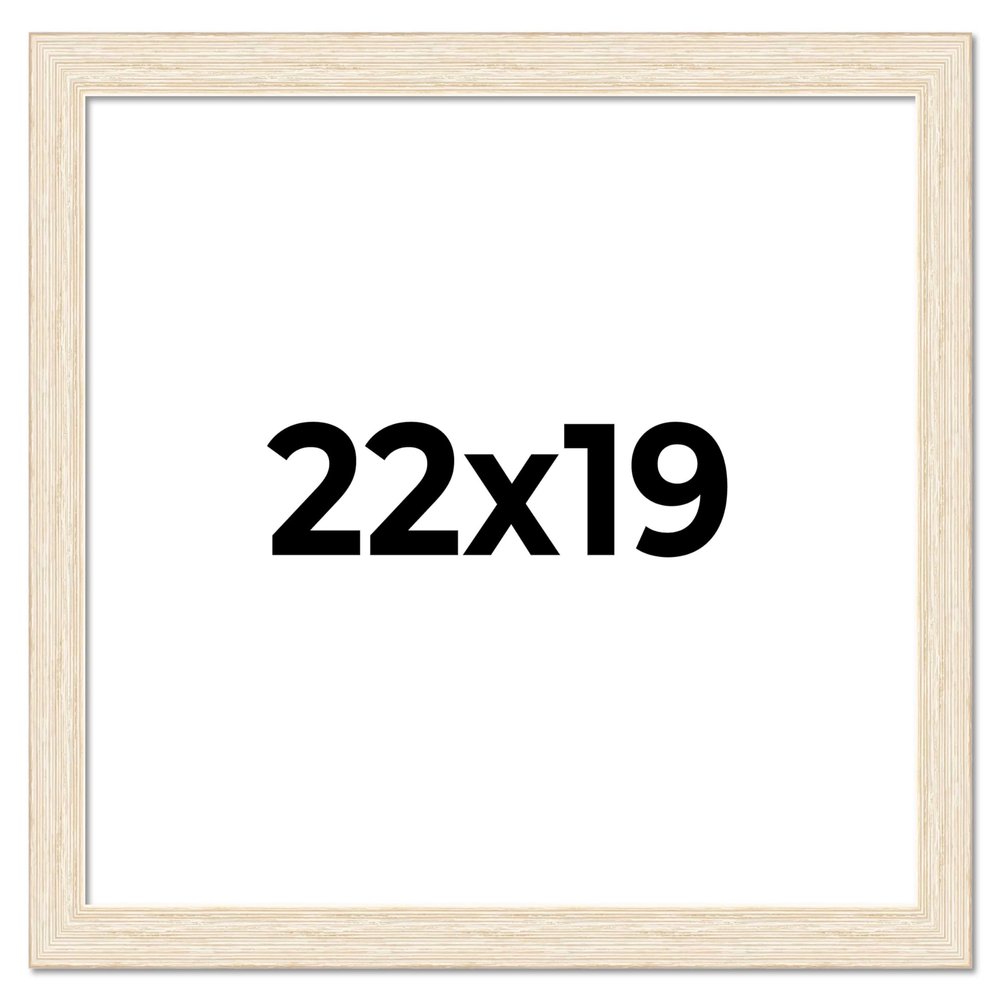 22x19 Frame White Barnwood Picture Frame - Modern Photo Frame Includes UV Acrylic Shatter Guard Front, Acid Free Foam Backing Board, Hanging Hardware Wood Wall Frames for Family Photos - no Mat