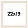 22x19 Frame White Barnwood Picture Frame - Modern Photo Frame Includes UV Acrylic Shatter Guard Front, Acid Free Foam Backing Board, Hanging Hardware Wood Wall Frames for Family Photos - no Mat view 1