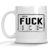 F*ck Checklist Mug Funny Adult 11oz Coffee Cup view 1