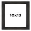 10x13 Frame Black Barnwood Picture Frame - Modern Photo Frame Includes UV Acrylic Shatter Guard Front, Acid Free Foam Backing Board, Hanging Hardware Wood Wall Frames for Family Photos - no Mat view 1
