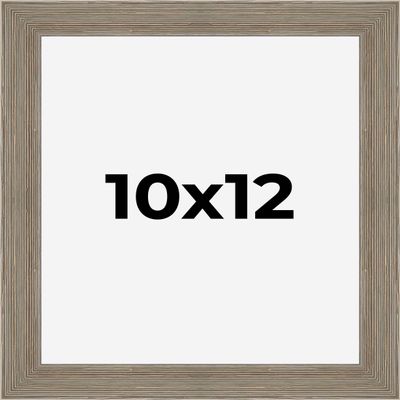 10x12 Frame Gray Barnwood Picture Frame - Modern Photo Frame Includes UV Acrylic Shatter Guard Front, Acid Free Foam Backing Board, Hanging Hardware Wood Wall Frames for Family Photos - no Mat