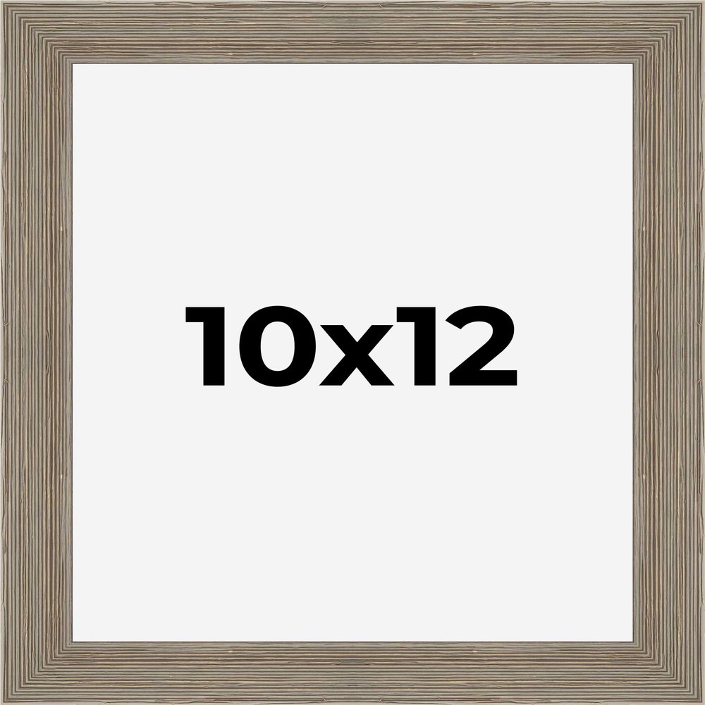 10x12 Frame Gray Barnwood Picture Frame - Modern Photo Frame Includes UV Acrylic Shatter Guard Front, Acid Free Foam Backing Board, Hanging Hardware Wood Wall Frames for Family Photos - no Mat