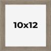 10x12 Frame Gray Barnwood Picture Frame - Modern Photo Frame Includes UV Acrylic Shatter Guard Front, Acid Free Foam Backing Board, Hanging Hardware Wood Wall Frames for Family Photos - no Mat view 1