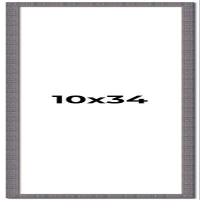 10x34 Frame Slate Blue Distressed Rustic Solid Wood Picture Frame | 0.75 Inch Moulding Width | Includes UV Acrylic Plexiglass, Acid Free Foam Backing Board and Hanging Hardware | Sonoma Collection