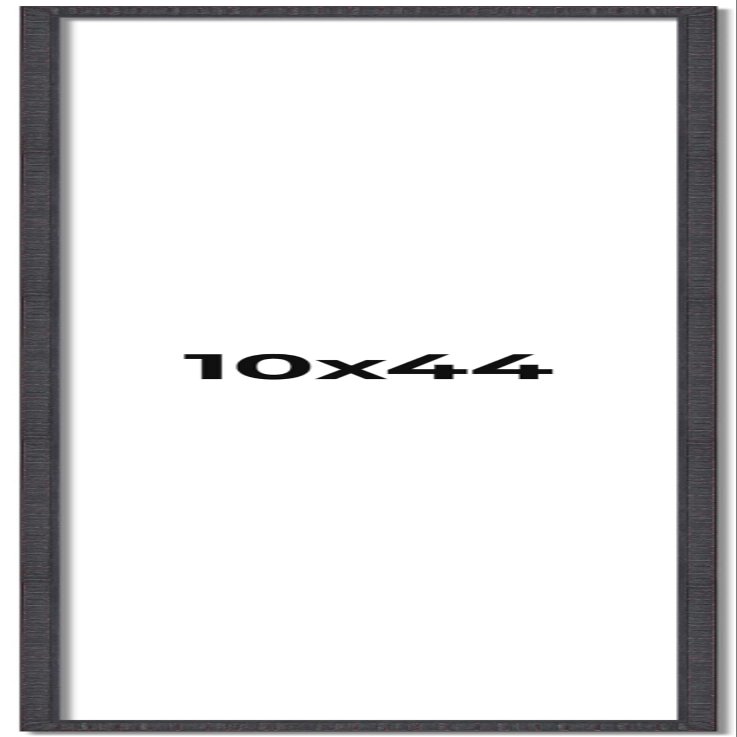 10x44 Frame Brown Picture Frame - Complete Modern Photo Frame Includes UV Acrylic Shatter Guard Front, Acid Free Foam Backing Board, Hanging Hardware Wood Wall Frames for Family Photos - no Mat