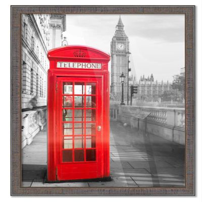 10x19 Frame Silver Pewter Picture Frame - Complete Modern Photo Frame Includes UV Acrylic Shatter Guard Front, Acid Free Foam Backing Board, Hanging Hardware Wood Wall Frames for Family Photos - no