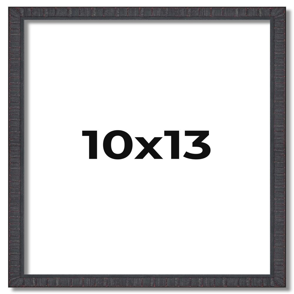 10x13 Frame Brown Picture Frame - Complete Modern Photo Frame Includes UV Acrylic Shatter Guard Front, Acid Free Foam Backing Board, Hanging Hardware Wood Wall Frames for Family Photos - no Mat