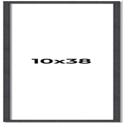 10x38 Frame Brown Picture Frame - Complete Modern Photo Frame Includes UV Acrylic Shatter Guard Front, Acid Free Foam Backing Board, Hanging Hardware Wood Wall Frames for Family Photos - no Mat