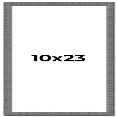 10x23 Frame Slate Blue Distressed Rustic Solid Wood Picture Frame | 0.75 Inch Moulding Width | Includes UV Acrylic Plexiglass, Acid Free Foam Backing Board and Hanging Hardware | Sonoma Collection