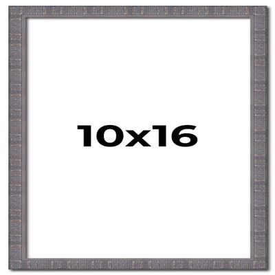 10x16 Frame Slate Blue Distressed Rustic Solid Wood Picture Frame | 0.75 Inch Moulding Width | Includes UV Acrylic Plexiglass, Acid Free Foam Backing Board and Hanging Hardware | Sonoma Collection