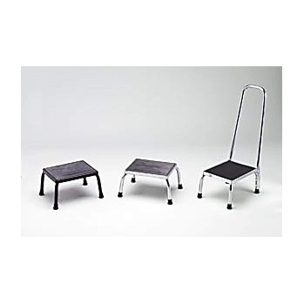Dukal TEC 4349 Tech-Med Foot Stool with Handrail, Chrome, 450 lb Capacity