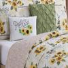 Avondale Manor 5-Piece Yara Floral Quilt Comforter Set, Lightweight Ultra-Soft Microfiber, Reversible Comfortable Bedding Set with Throw Pillow, Hypoallergenic Bedspread, Queen, Yellow view 3