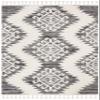 SAFAVIEH Moroccan Tassel Shag Collection Accent Rug - 4' x 6', Ivory & Grey, Boho Design, Non-Shedding & Easy Care, 2-inch Thick Ideal for High Traffic Areas in Foyer, Living Room, Bedroom (MTS652F) view 2