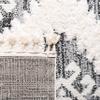 SAFAVIEH Moroccan Tassel Shag Collection Accent Rug - 4' x 6', Ivory & Grey, Boho Design, Non-Shedding & Easy Care, 2-inch Thick Ideal for High Traffic Areas in Foyer, Living Room, Bedroom (MTS652F) view 3