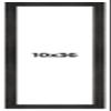 10x36 Frame Black Barnwood Picture Frame - Modern Photo Frame Includes UV Acrylic Shatter Guard Front, Acid Free Foam Backing Board, Hanging Hardware Wood Wall Frames for Family Photos - no Mat view 1