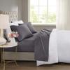 Beautyrest BR 600 TC Cooling Cotton Blend Solid Bed Sheet Set with 16 Inch Deep Pocket, Hypoallergenic, All Season, Soft Bedding-Set, Matching Pillow Case, King, Charcoal, 4 Piece (BR20-1008) view 1