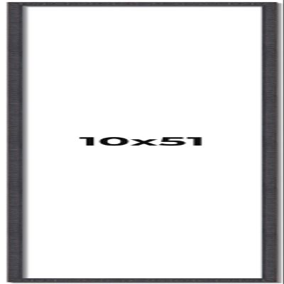 10x51 Frame Brown Picture Frame - Complete Modern Photo Frame Includes UV Acrylic Shatter Guard Front, Acid Free Foam Backing Board, Hanging Hardware Wood Wall Frames for Family Photos - no Mat