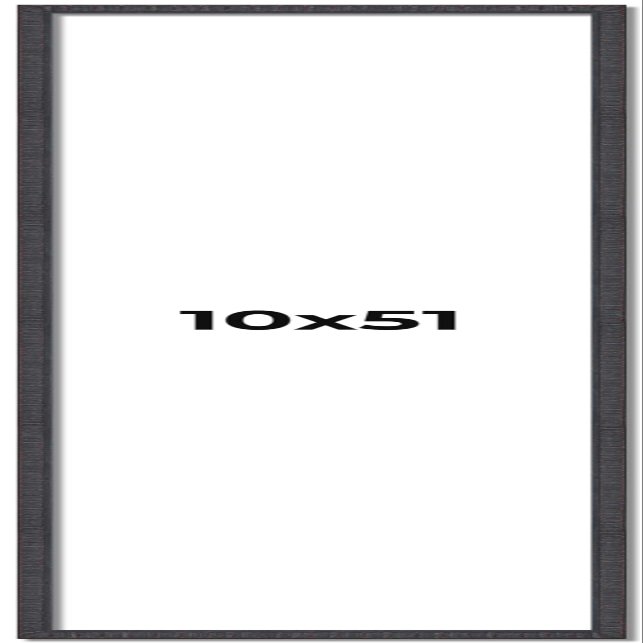 10x51 Frame Brown Picture Frame - Complete Modern Photo Frame Includes UV Acrylic Shatter Guard Front, Acid Free Foam Backing Board, Hanging Hardware Wood Wall Frames for Family Photos - no Mat