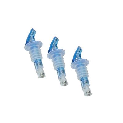 .25 oz Measured Liquor Pourer (Blue) - Precision Pour Liquor & Wine Bottle Pour Spout - (3 Pk) 100% USA Made - Pour The Perfect Cocktail with Our No Leak Bottle Spouts,