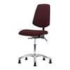 Thomas 1163F09 Fabric Desk Height Chair with Medium Back and Tilt, Chrome Base, Adjustable Arms, Chrome Casters, Burgundy view 1