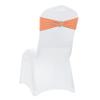 VDS - Peach | Spandex Chair Sashes Bows | 150 PCS | Stretch Elastic Banquet Universal Folding Chair Band Tie with Silver Buckle Slider for Wedding Party Conference Celebration Event Decoration view 1