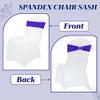 VDS - Royal Blue | Spandex Chair Sashes Bows | 150 PCS | Stretch Elastic Banquet Universal Folding Chair Band Tie with Silver Buckle Slider for Wedding Party Conference Celebration Event Decoration view 4