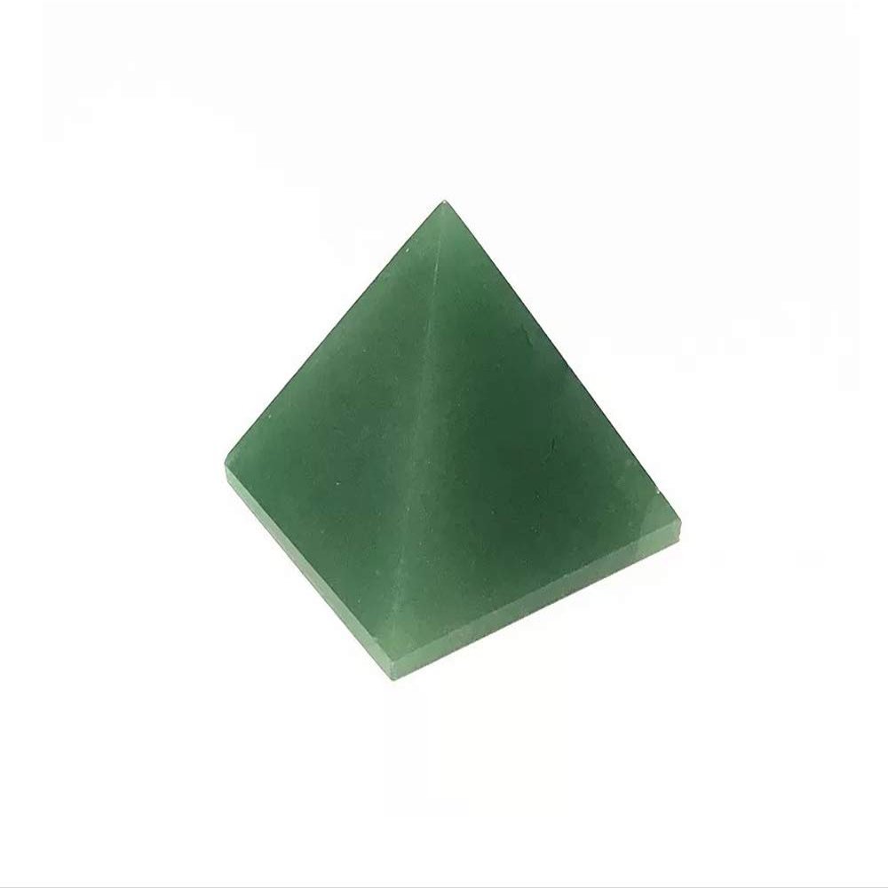 StoneStory Green Adventurine Chakra Prymaid Healing Crystal Energy Figurines Pyramid Statue for Home Office Decoration 50mm (Green Adventurine)
