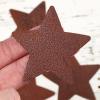 Flat Rusty Tin Primitive Star Cutouts - Rusted Metal Stars for Decorations, Arts and Crafts. (24 Pieces) 2-1/4" L x 2-1/4" W by Factory Direct Craft view 2