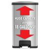 iTouchless 18 Gallon SoftStep Step Pedal Kitchen Trash Can with Odor Filter view 3