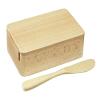 Alphax 905165 Butter Case, Wood Grain, Case: 5.9 x 3.8 x 2.1 inches (15 x 9.7 x 5.3 cm), Knife: 6.9 x 1.1 inches (17.5 x 2.7 cm), Beech, Hollow Out B view 1