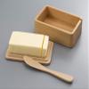 Alphax 905165 Butter Case, Wood Grain, Case: 5.9 x 3.8 x 2.1 inches (15 x 9.7 x 5.3 cm), Knife: 6.9 x 1.1 inches (17.5 x 2.7 cm), Beech, Hollow Out B view 4