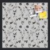 PinPix ArtToFrames 18x18 Custom Cork Bulletin Board Floral Black Flower Poster Board Has a Fabric Style Canvas Finish, Framed in Satin Black (PinPix-123) view 1