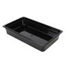 Restaurant Essentials Full size 4" deep polycarbonate food pan, black, comes in each view 1