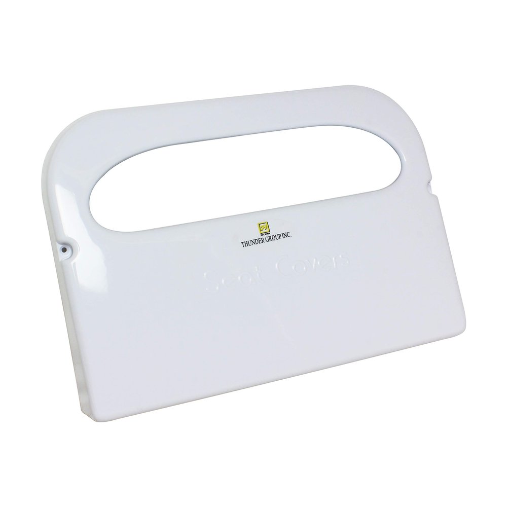 Restaurant Essentials Half fold toilet seat cover dispenser, white plastic 16 x 11.50 x 3 inch, comes in each