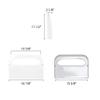 Restaurant Essentials Half fold toilet seat cover dispenser, white plastic 16 x 11.50 x 3 inch, comes in each view 2