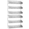 Auledio 2 Pack Spice Rack Organizer, 3 Tier Counter-top Stand or Wall Mounted Storage Rack Hanging Shelf for Kitchen Cabinet, Cupboard, Pantry Door or Bathroom Shower Cosmetic - Chrome view 2