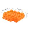 Egg Holder with Dust Proof & Double Side Plastic Storage Box Buckle for Protecting 12 Eggs(Orange) view 2