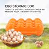 Egg Holder with Dust Proof & Double Side Plastic Storage Box Buckle for Protecting 12 Eggs(Orange) view 3
