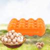 Egg Holder with Dust Proof & Double Side Plastic Storage Box Buckle for Protecting 12 Eggs(Orange) view 4