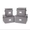 Covermates Keepsakes Dish Storage Box - Stackable, Reinforced Handles, China Storage, Graphite view 1