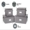 Covermates Keepsakes Dish Storage Box - Stackable, Reinforced Handles, China Storage, Graphite view 2