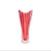 Bohemian Crystal AU52051, 12-1/2" Crystal Bud Vase, Plantica Red Sprayed Flower Jar view 1