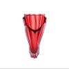 Bohemian Crystal AU52051, 12-1/2" Crystal Bud Vase, Plantica Red Sprayed Flower Jar view 2