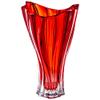 Bohemian Crystal AU52051, 12-1/2" Crystal Bud Vase, Plantica Red Sprayed Flower Jar view 3