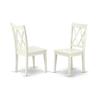 East West Furniture ANCL5-LWH-W 5 Piece Dining Table Set for 4 Includes a Round Kitchen Table with Pedestal and 4 Kitchen Dining Chairs, 36x36 Inch, Linen White view 4