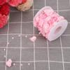 Rose Beaded Ribbons, 32.8ft/roll Artificial Rose Pearl Wire Beads Fabric Ribbon Beads Chain Ribbon Pearls Flower Trim for Adornment() view 4