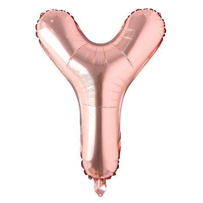 40 inch Letter Rose Gold Alphabet Number Balloon Foil Mylar Party Wedding Bachelorette Birthday Bridal Shower Graduation Anniversary Celebration Decoration fly with helium (40 INCH Rose Gold Y)
