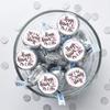 180 Chocolate Drop Labels Stickers - Hugs Kisses from the New Mr. & Mrs. Wedding Stickers for Weddings, Bridal Shower Engagement Party, Wedding Party Favors Decor view 4
